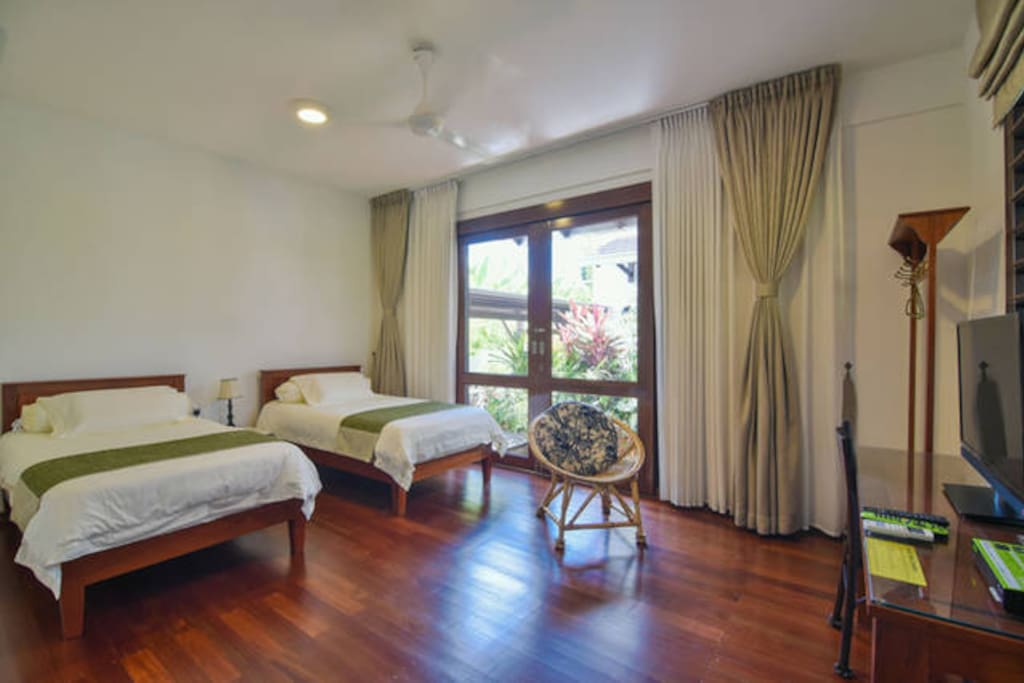 This is our twin room - Which you get depends on availability