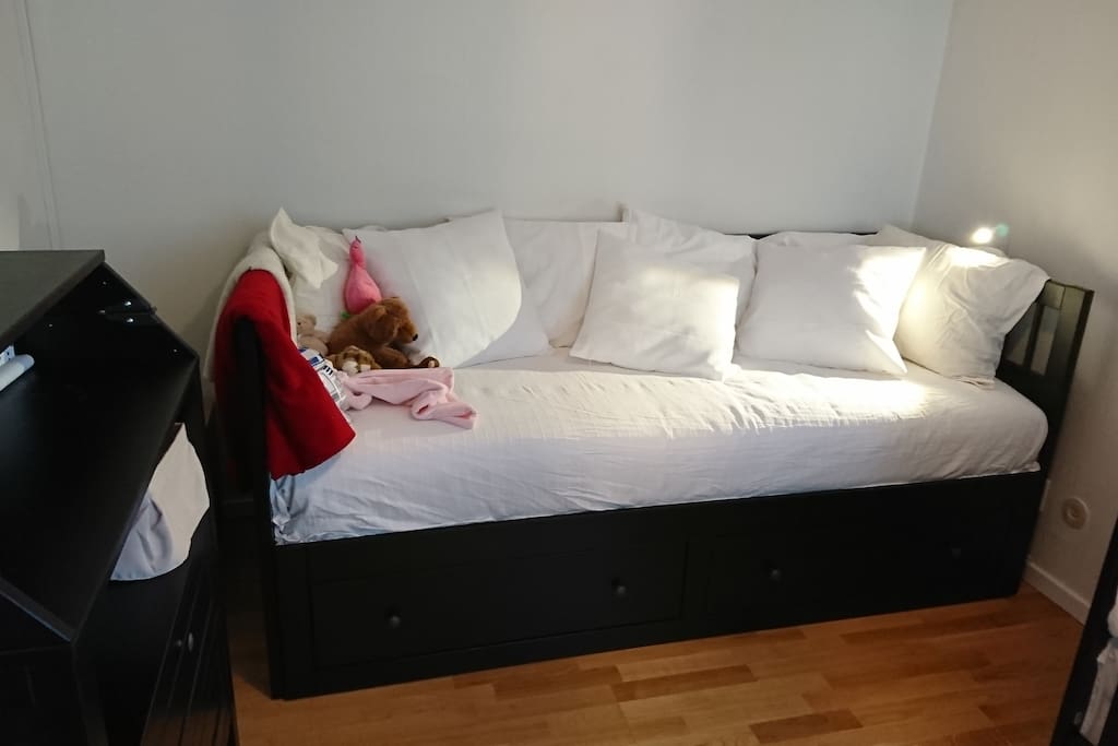 Second bedroom - possible double bed and also infant bed