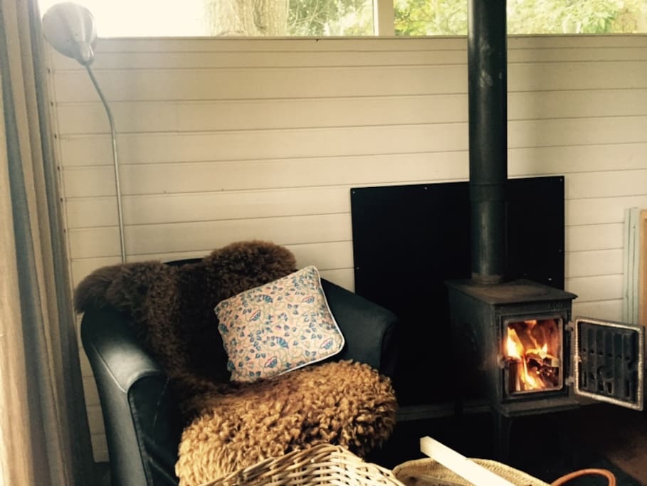 Woodstove and seating