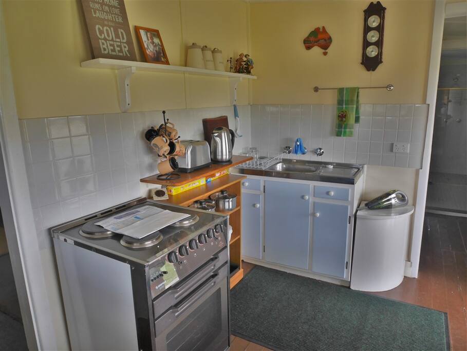 Small but functional kitchen.
