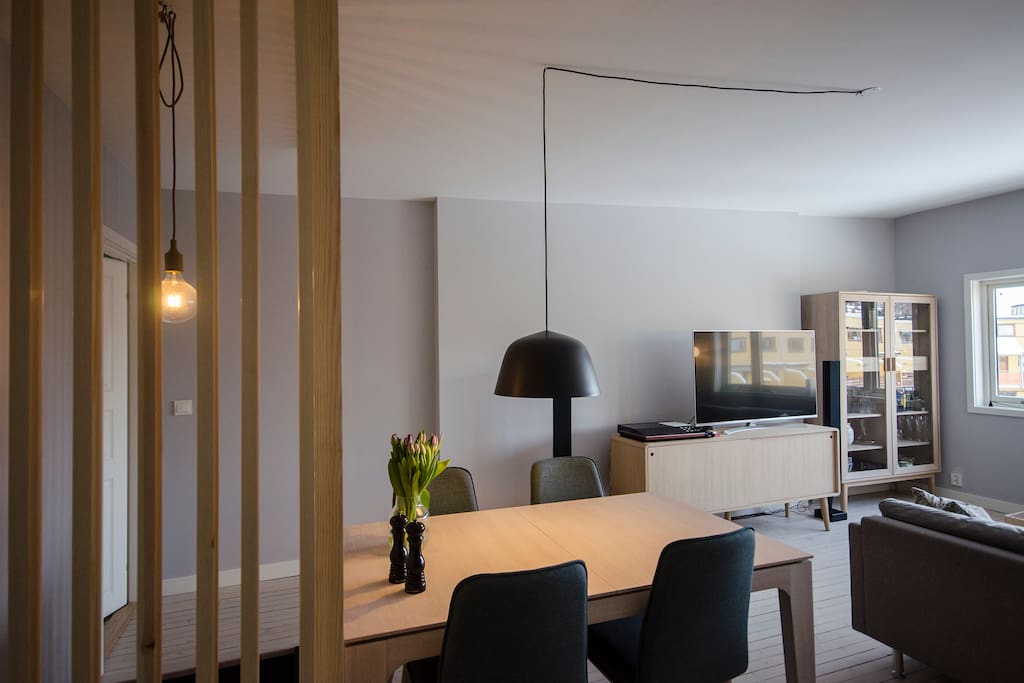 Dining area in living room