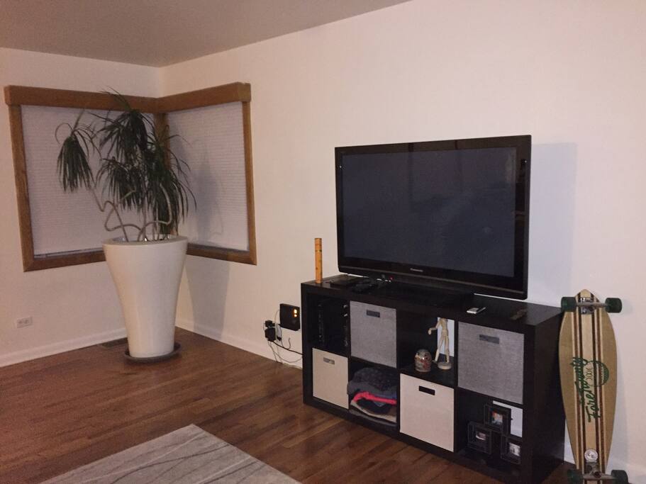 A 50" flat screen with Amazon Prime TV for your entertainment