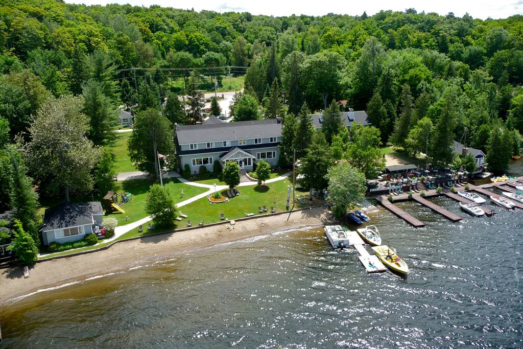Sky shot of the inn part.
