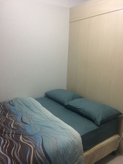 1 double bed inside the bedroom area