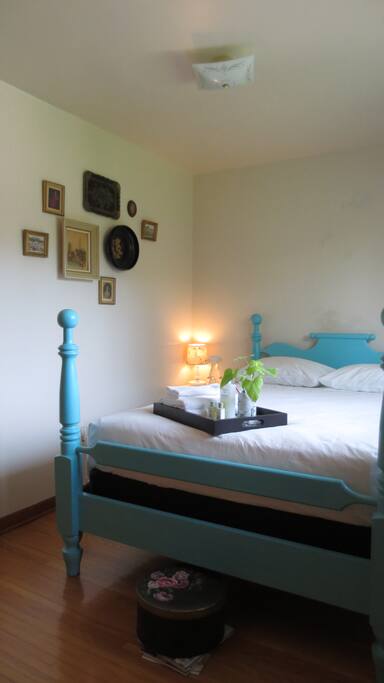 Comfortable double bed for a sweet sleep.