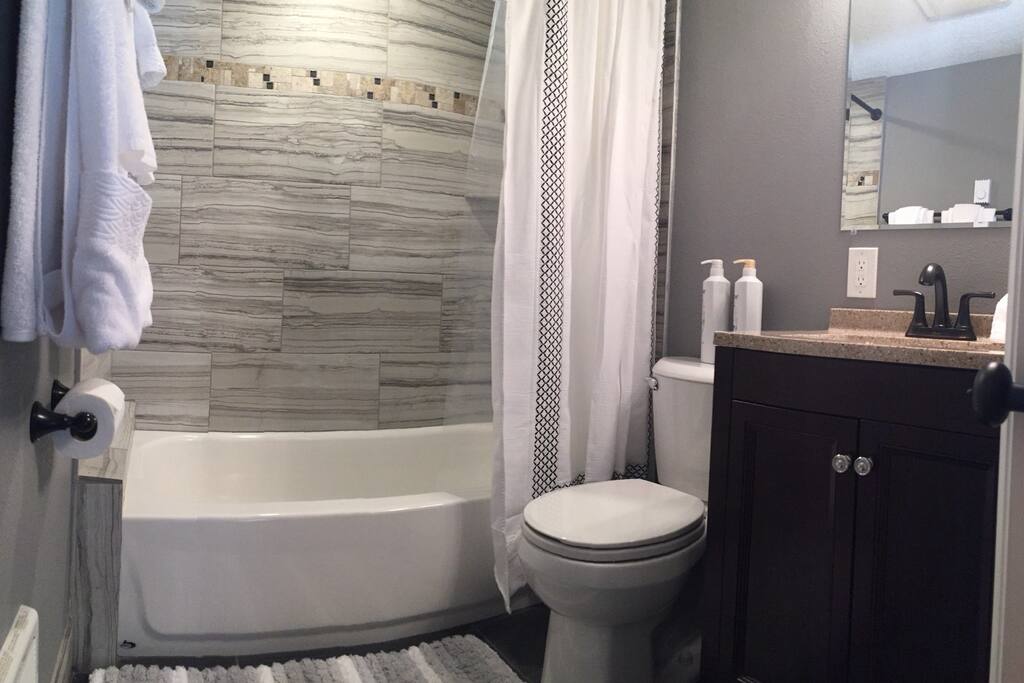 Newly constructed bathroom.