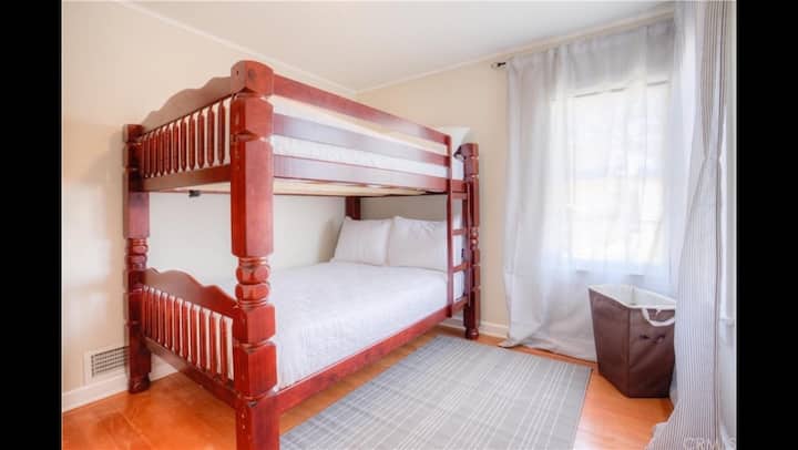 2nd bedroom with full size bunk bed