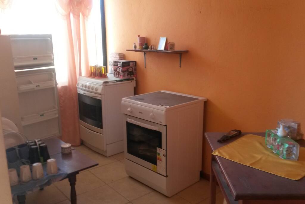 Cocina y refrigeradora