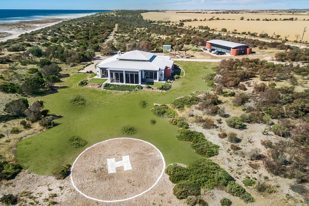 On the beach, 17mins chopper flight from Adelaide