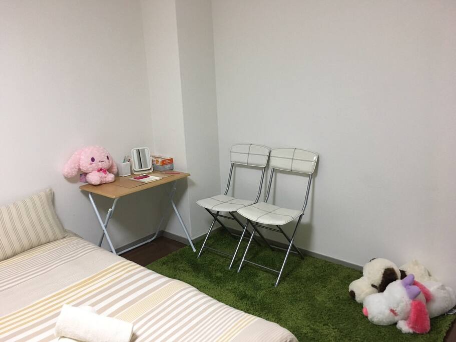 desk and chair