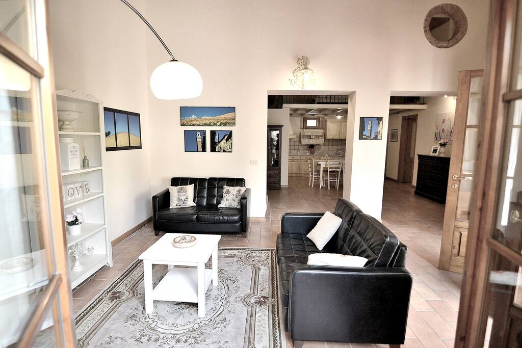 The Living area is very bright with big flat screen TV