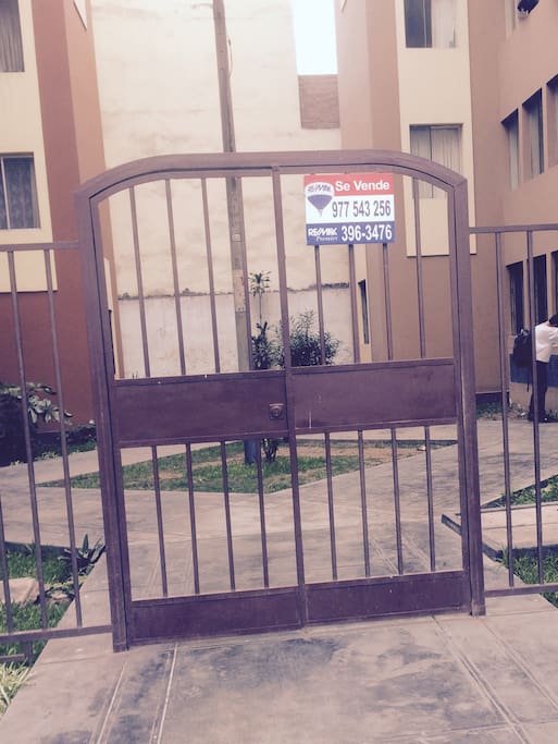 security is maintained with a gate to the building complex and a locked entryway for the actual building.