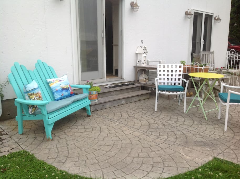 Patio outside private entrance