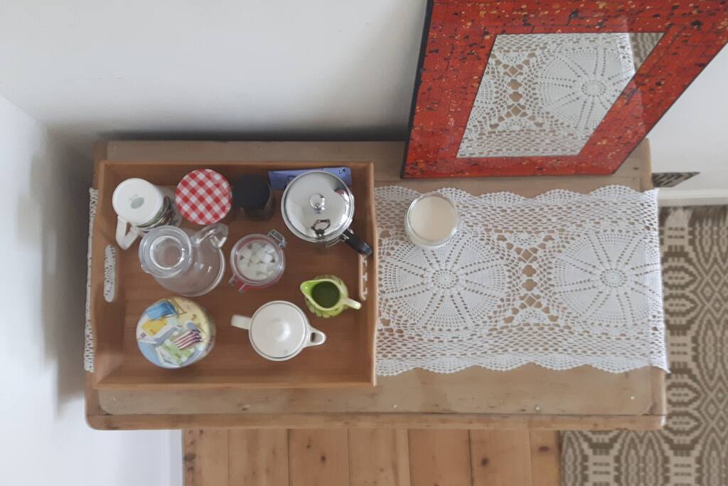 In-room tea & real coffee