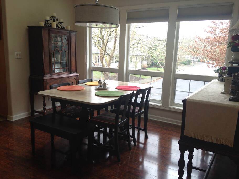 Nice view of the neighborhood from the dining area.