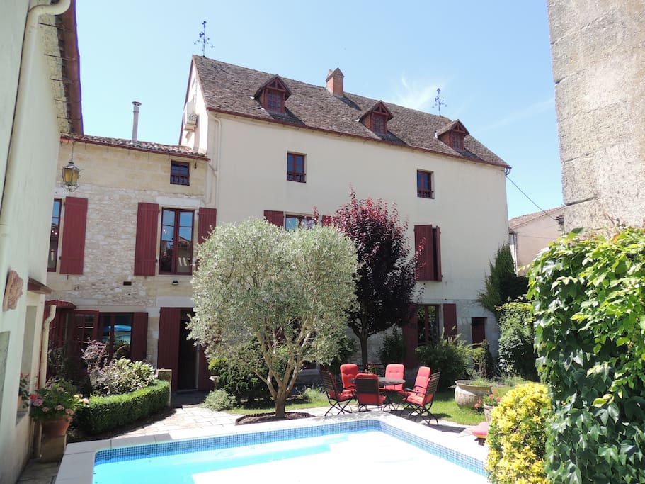 View of the main house from the pool
