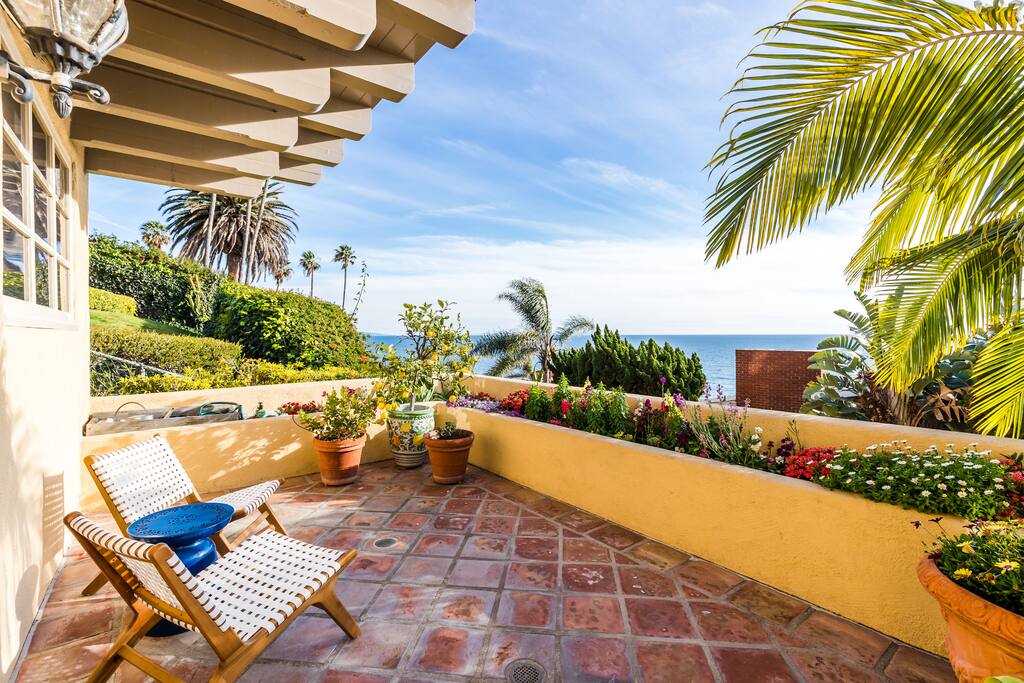 Ocean view from front patio off living room