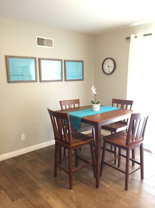 Clean dining space