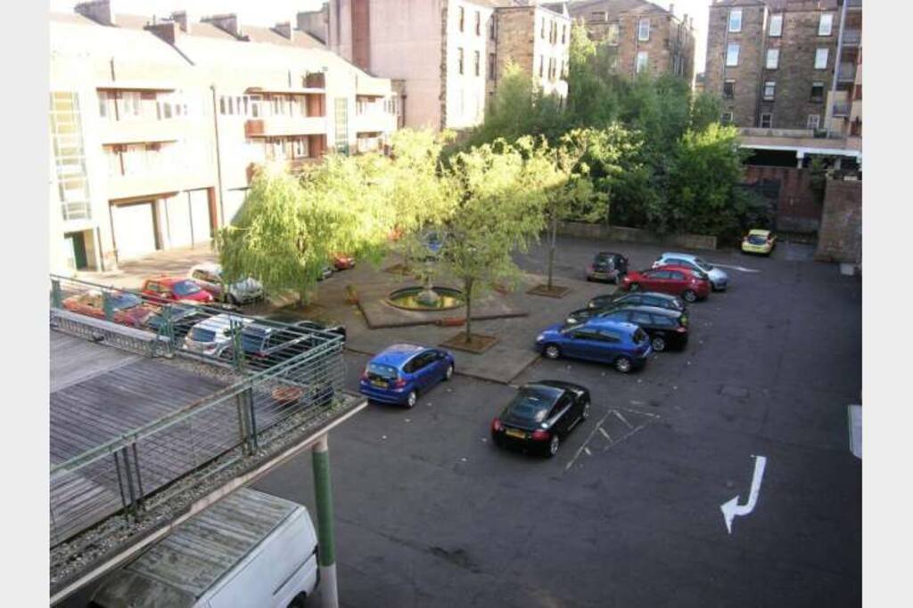 View to Private Car Park and Courtyard.