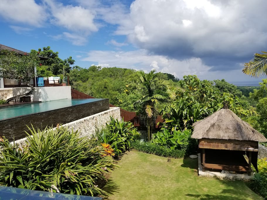 Garden view for morning meditation and infinity pool for relaxation