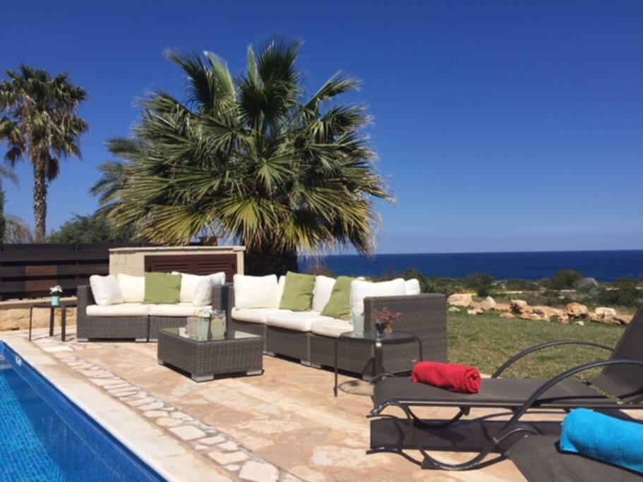 The pool is cleaned twice per week throughout the year. A gardener tends to the gardens once per week.