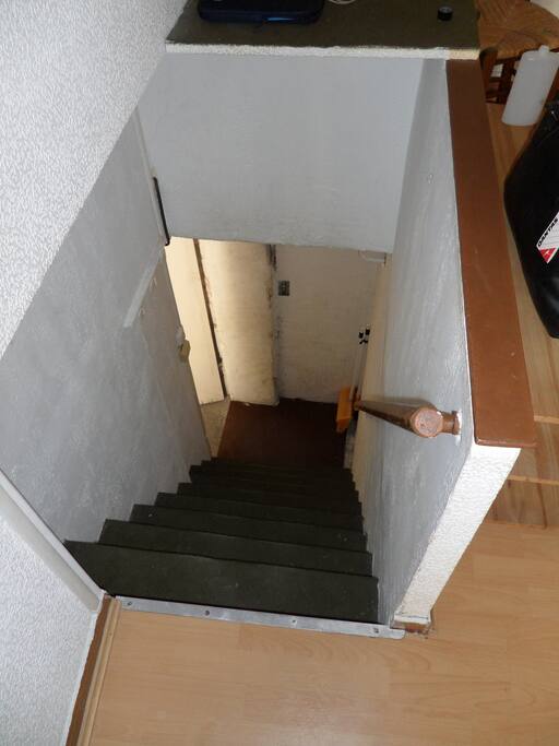 L'escalier d'entrée (raide)