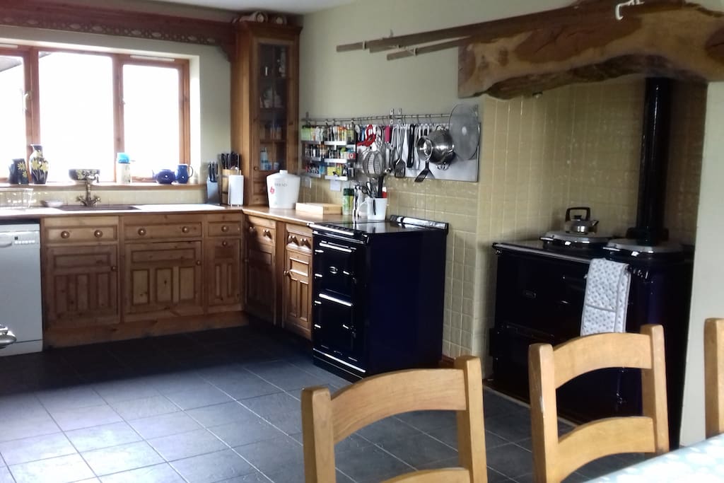 Farmhouse kitchen with Aga