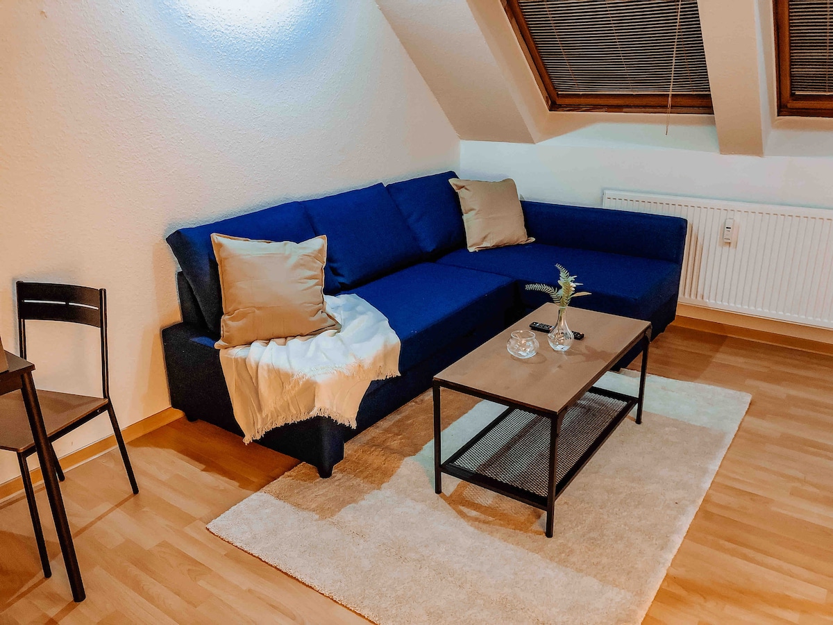 Top Airbnb: Cool city apartment on 2 floors, near main station + trade fair in Südviertel