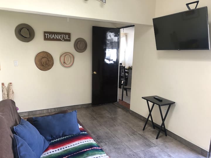 TV soba s kaučem na razvlačenje.