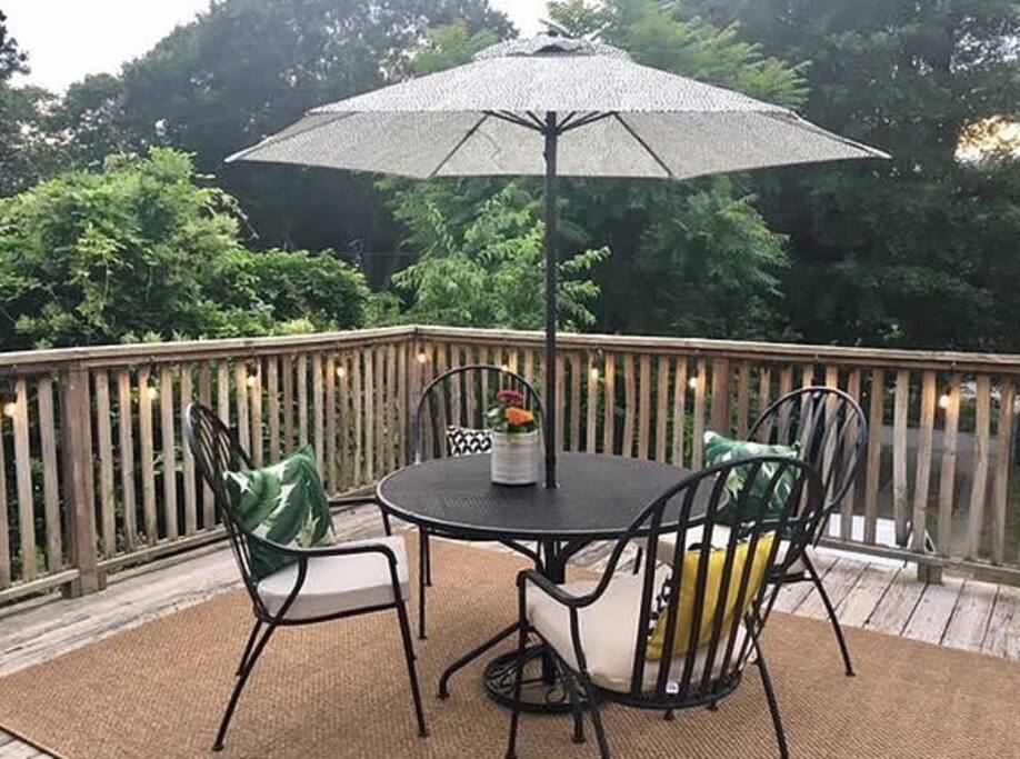 elevated back porch