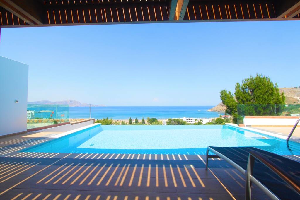 Large outdoor space with private swimming pool