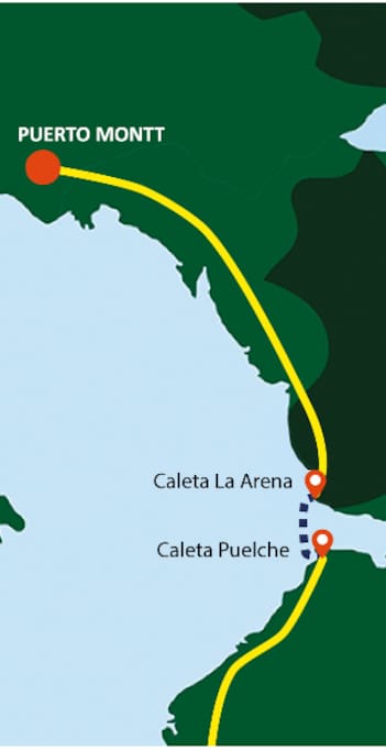 PARA LLEGAR DEBES CRUZAR EN BARCAZA DESDE CALETA LA ARENA. LINDO VIAJE!!!