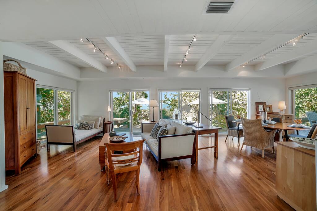 The main house features Cherry floors and expansive Gulf Views