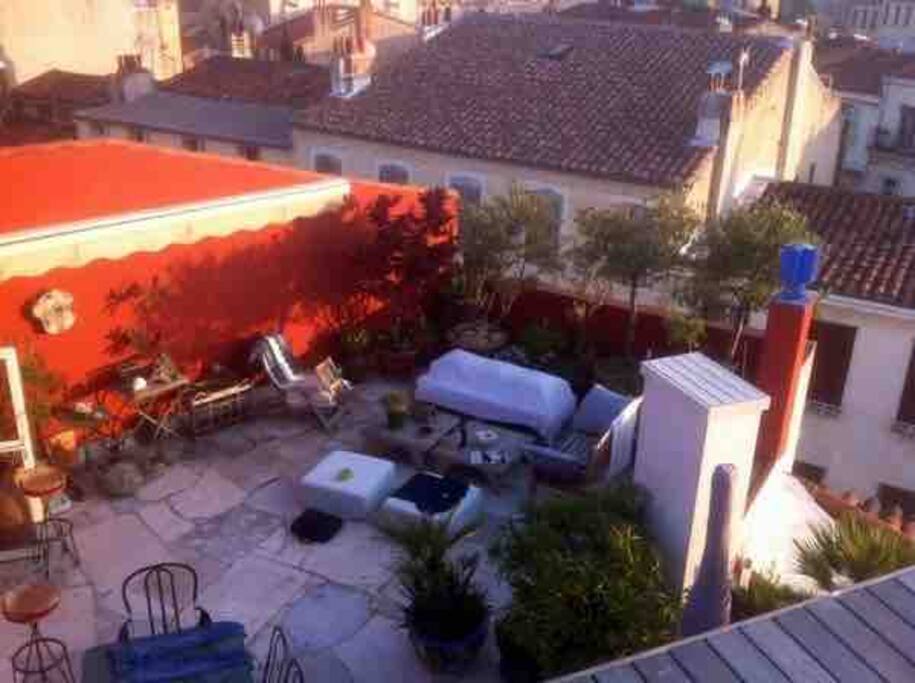 Terrasse vue du deck