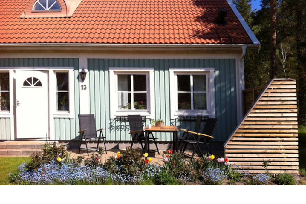 Front side of the house - a nice place for coffee in the sun