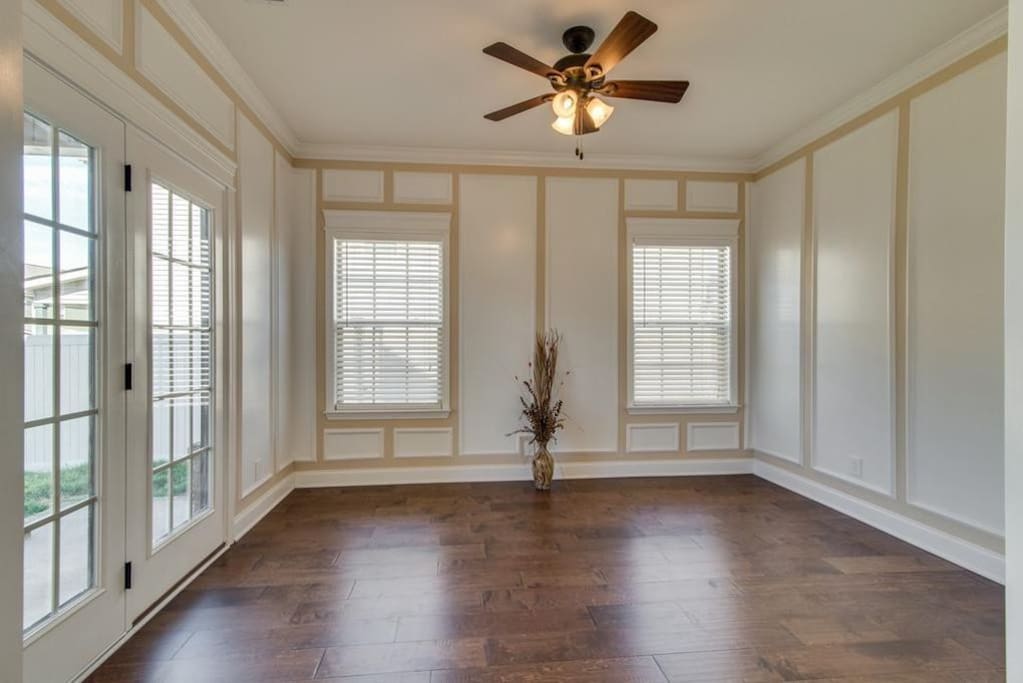 Office area - lots of light. French doors open to the back yard.