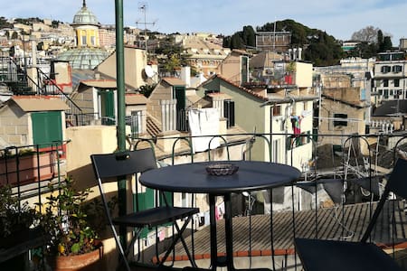 Attic in the ancient heart of Genoa