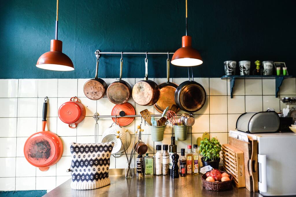 The kitchen is small but very cosy