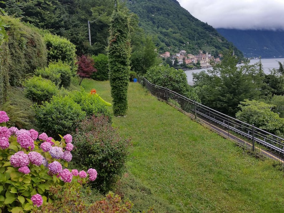 Beautiful garden with view on the Lake and on the Village of Brienno