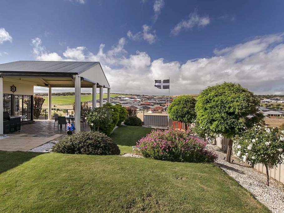 Fully enclosed neat backyard