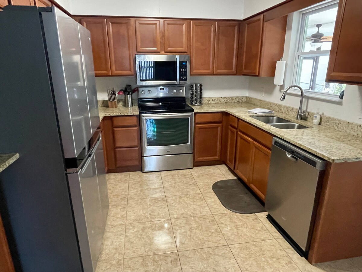 Heated pool, short drive to beach