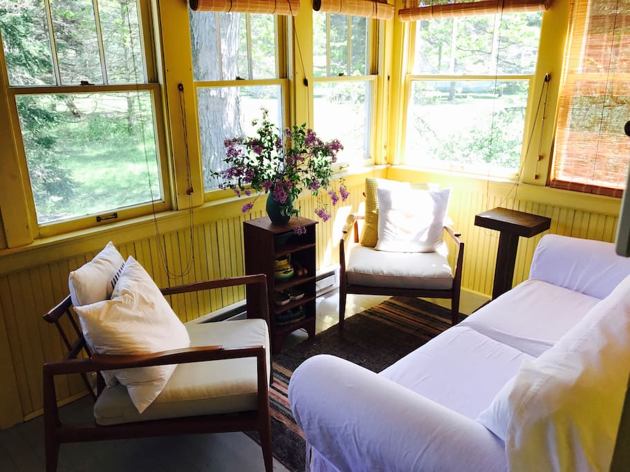 Back all season coffee and dining porch.