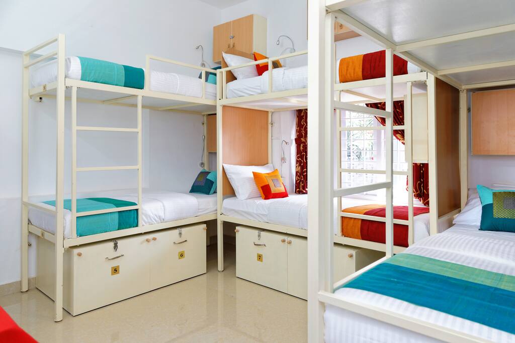 Our six bed dorm with shared facilities