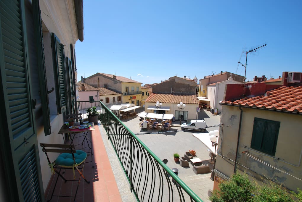 Il balcone della cucina e del soggiorno