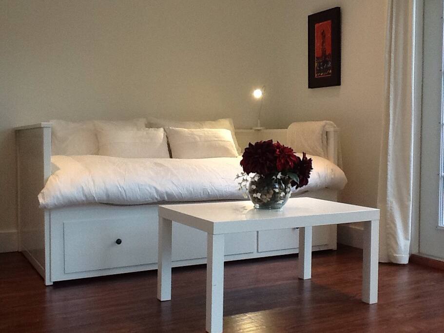 Daybed; easily pulls out to king bed