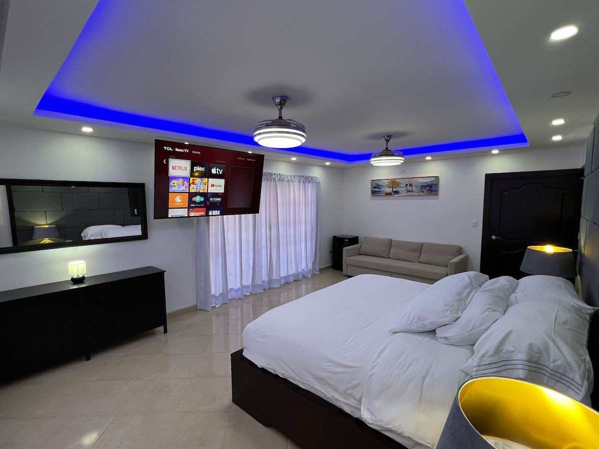 Waterpark Villa with water slide and waterfall