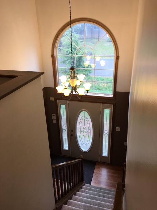 Stairway towards front door