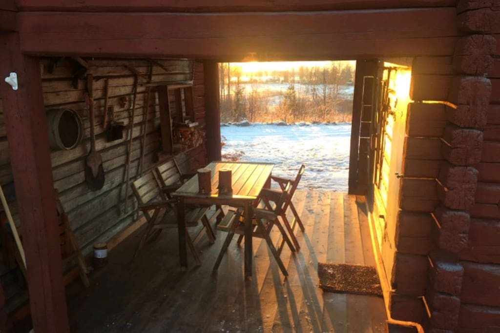 Portlidret in the beautiful sunset. To sit here a beautiful evening and have a drink or eat supper is a balm for the soul.