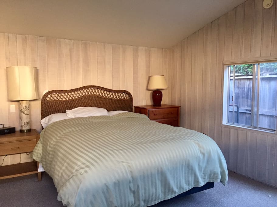 Brand new comfortable queen mattress and plenty of pillows.