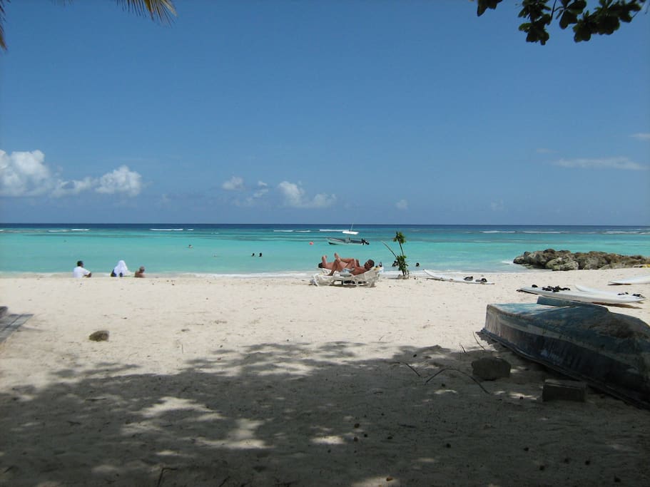 Beach view to opposite beach from the veranda of the house